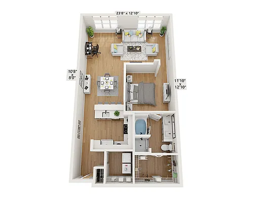 Floor plan Plan E (A1G)