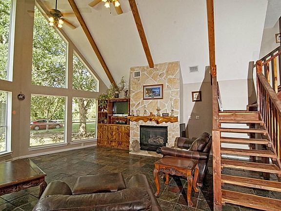 The fireplace has gas connections so building a fire is a snap.