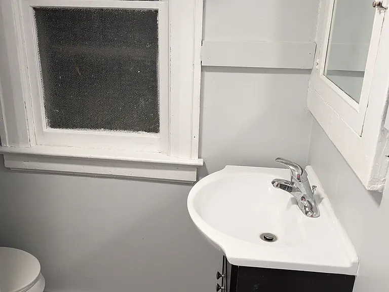 Recently installed bathroom sink