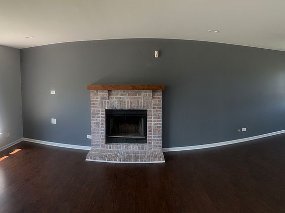 living room and fireplace