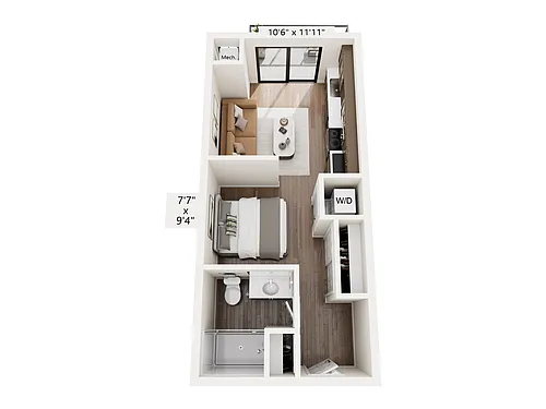 Floor plan Urban One-Bed S1