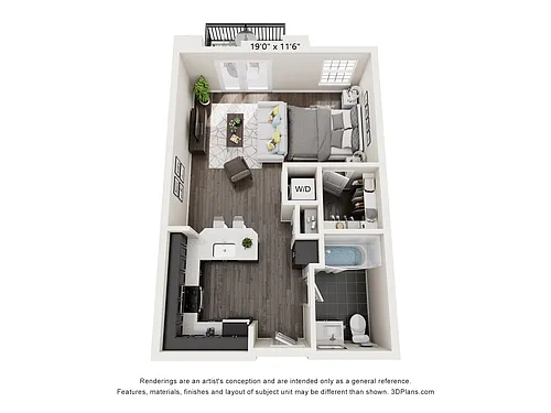 Floor plan Studio 561