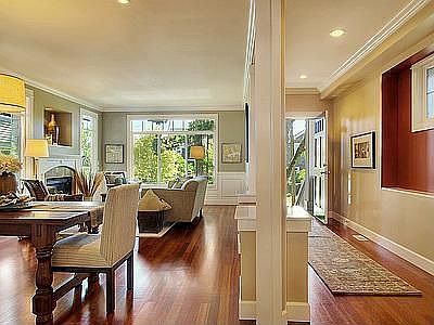 Main Floor Entry with Brazilian Cherry Wood Floors