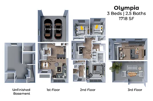 Floor plan Olympia 3x2.5 TH