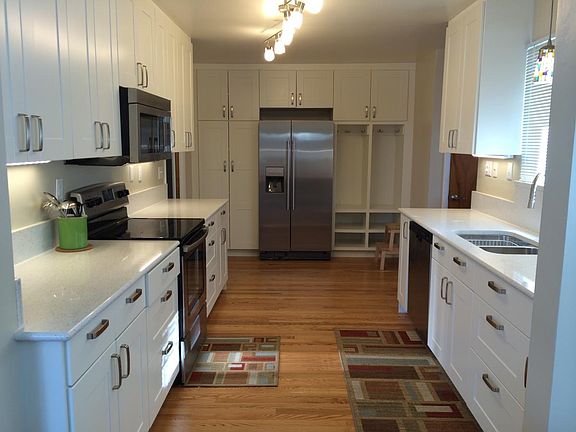 view from dining room to kitchen