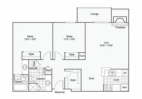 Floor plan Sharpe