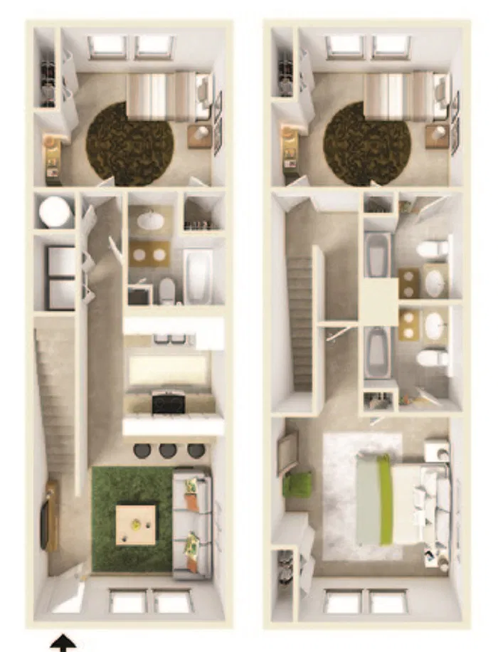 Floor plan 3 Bed 3 Bath
