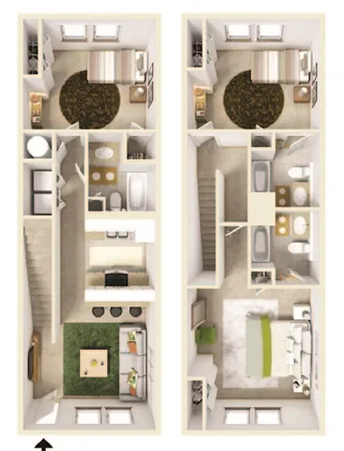Floor plan 3 Bed 3 Bath