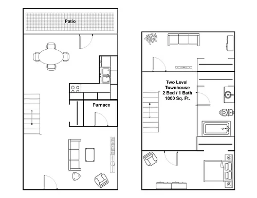 Floor plan 2 Bedroom - Base