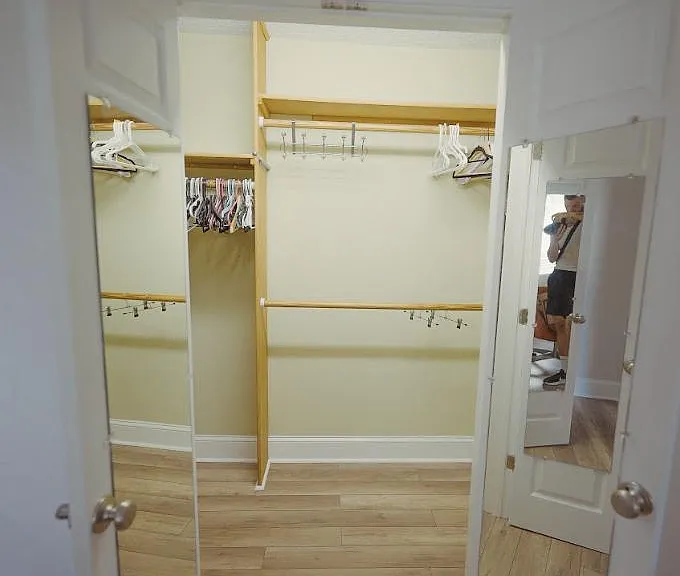 main bedroom walk- in closet
