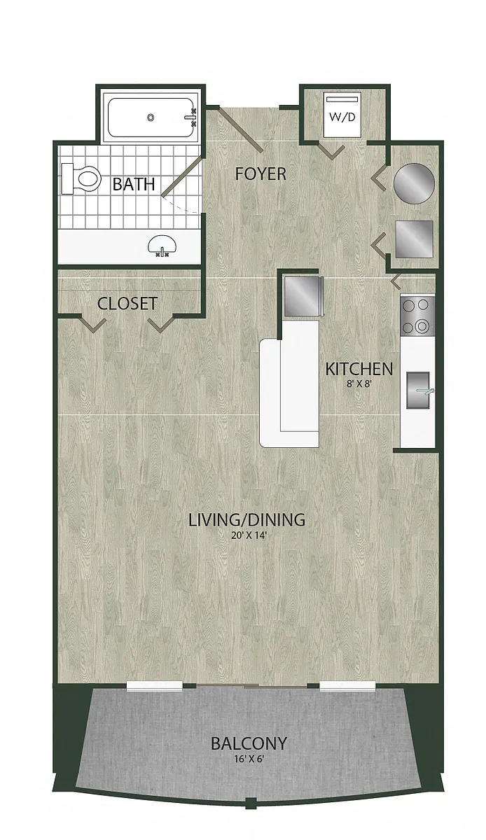 Floor plan Studio B