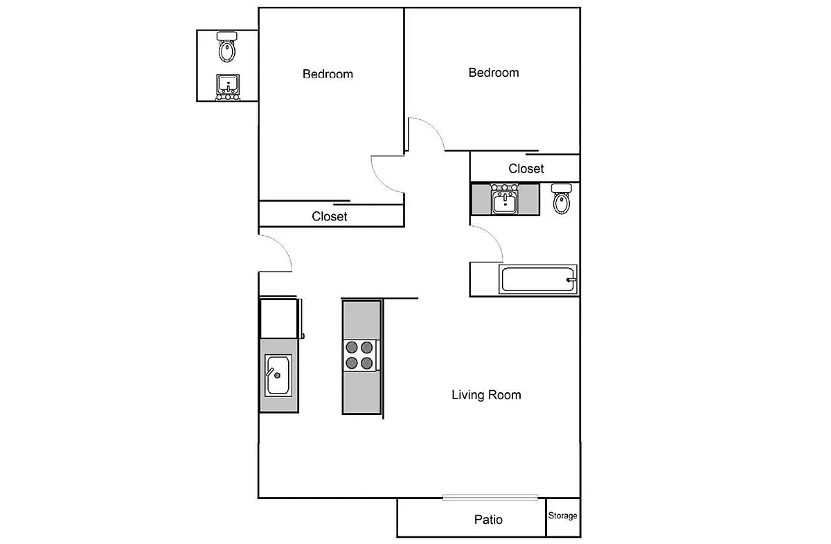 Floor plan Two Bedroom B