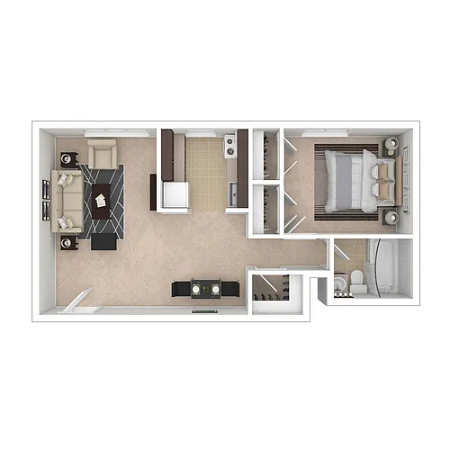 Floor plan 1 Bedroom