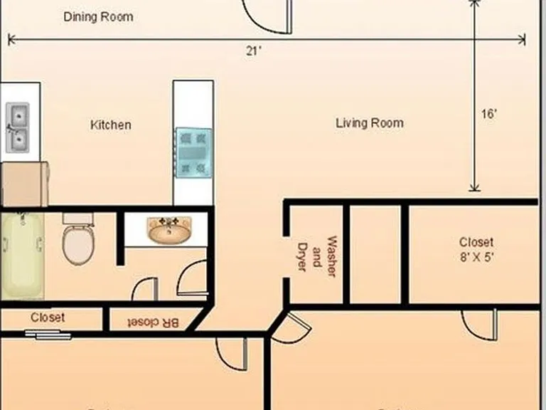 Cameo 2x1 Floor Plan