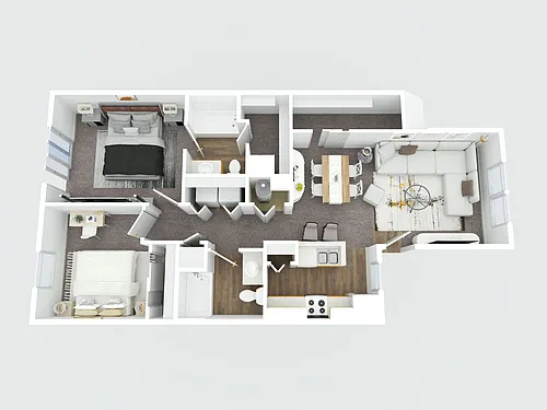 Floor plan 2 Bedroom Lake View