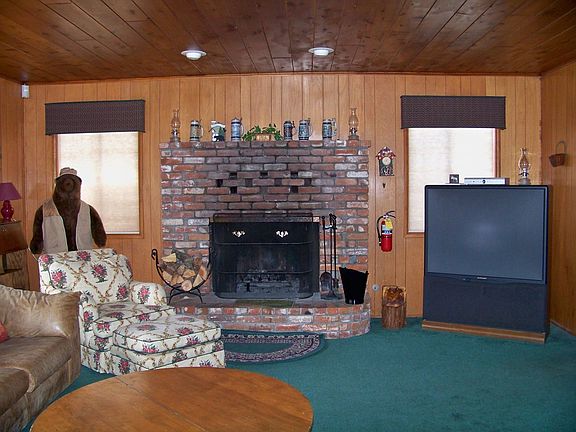 Brick fireplace for cozy fires!! 