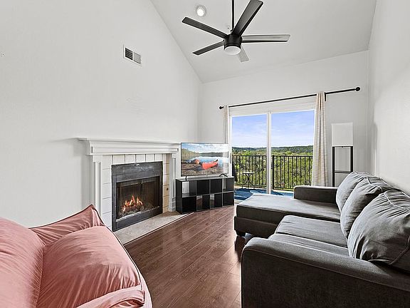 Horizon views in living room