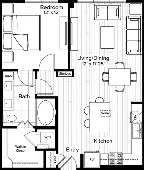 1 Bed 1 Bath 1 Bed 1 Bath