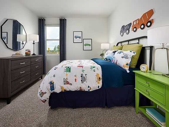 The Bedroom of the Essex Floorplan Modeled at Two Rivers.