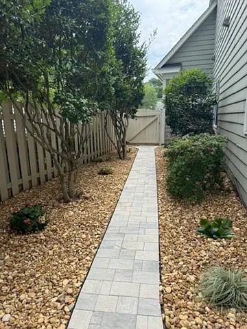 Newly landscaped backyard