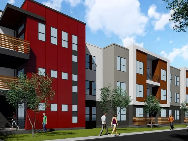 Exterior rendering of building