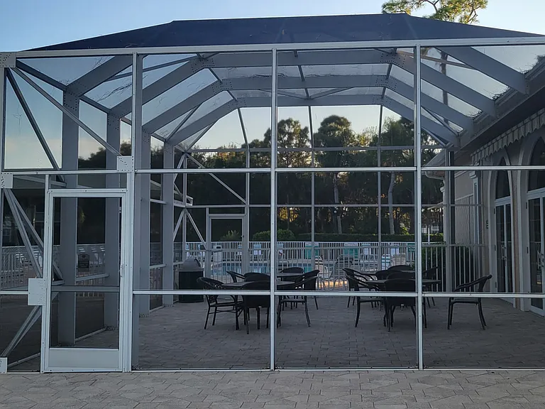 Screened Eating Area.