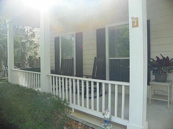 Walk up to a serene front porch.