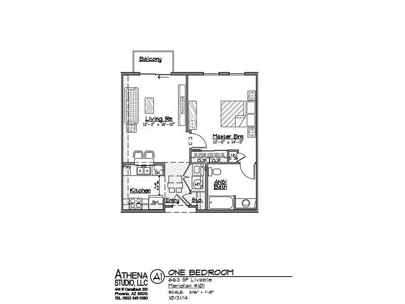 Floor plan 1 Bedroom