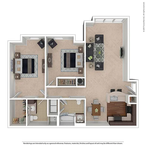 Floor plan 2 Bedroom Traditional Extra
