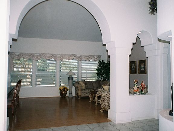 Front entry to large dining and living room open area.
