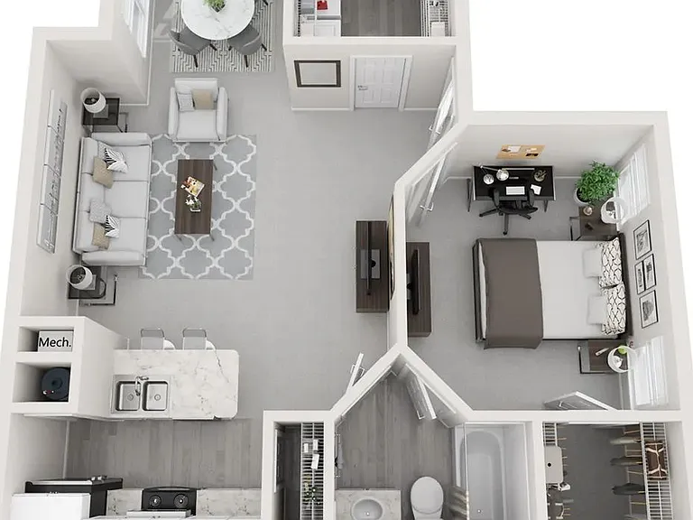 A 3D rendering of our Murray floor plan