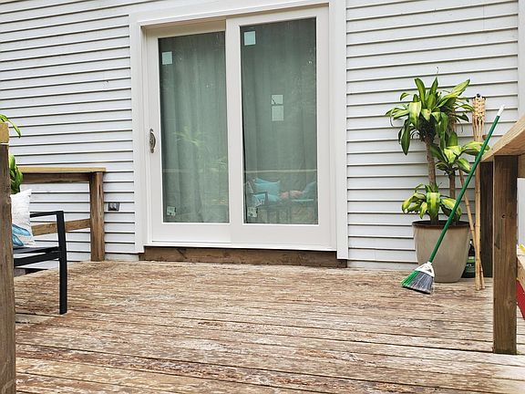 Sliding glass door off master bedroom