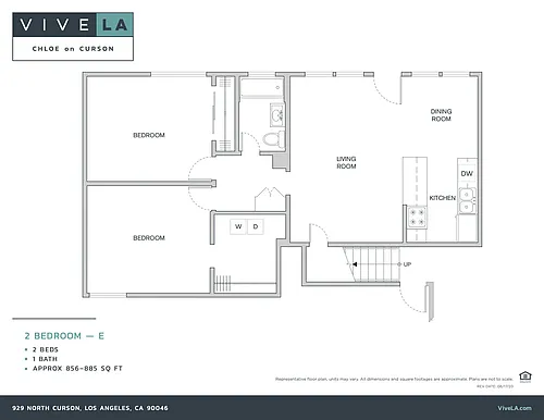 Floor plan 2 Bed / 1 Bath