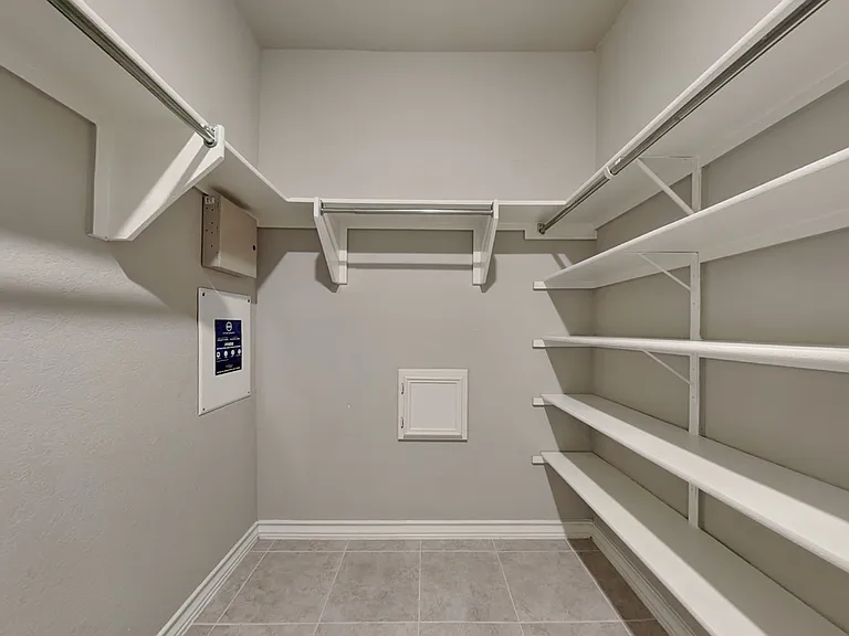 Minimalist closet with neutral