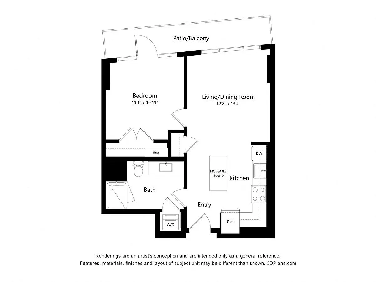 Floor plan A09 - 1 Bedroom
