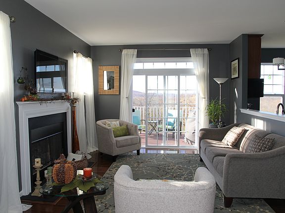 Living room with patio doors