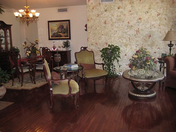 Spacious living room as seen from the front entry.  