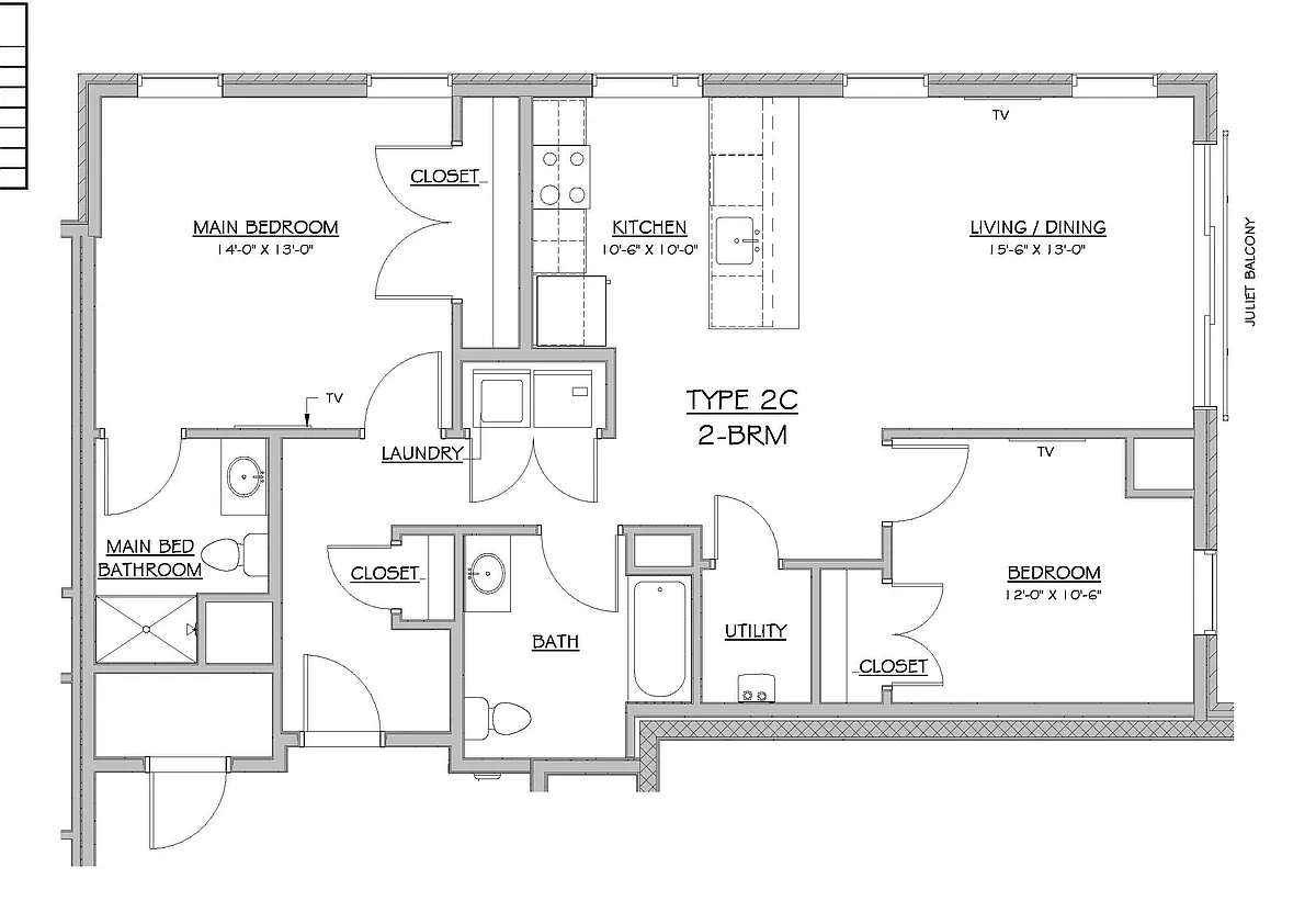 Floor plan 2C