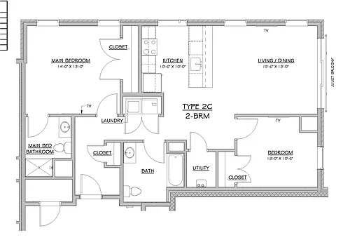 Floor plan 2C
