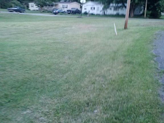 view of yard from the garage
