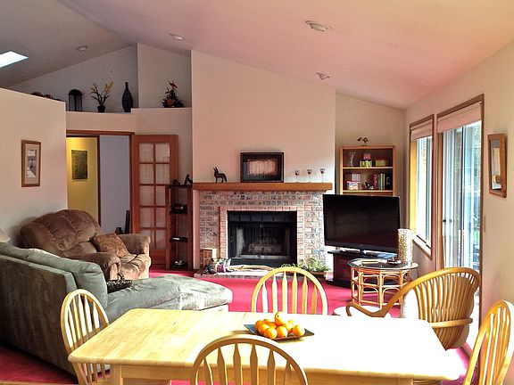 Spacious Living Room with Fireplace