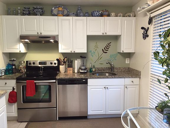 Bright and cozy kitchen with large bright windows