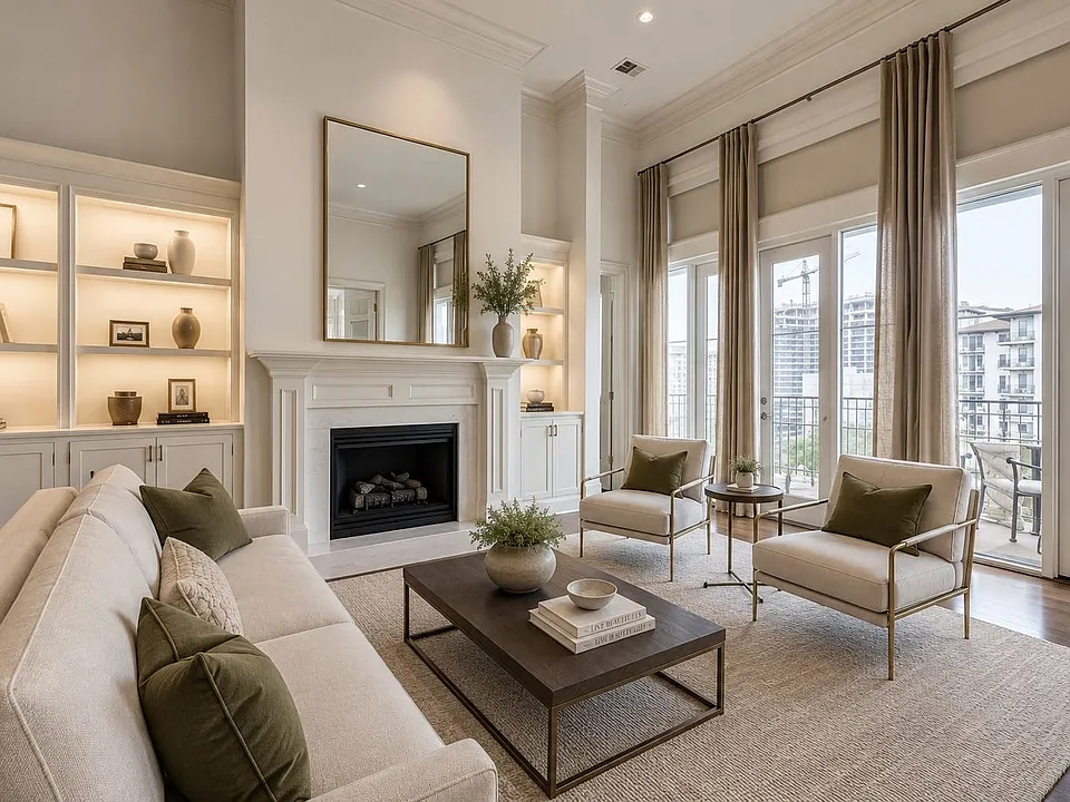 Living room is Virtually Staged