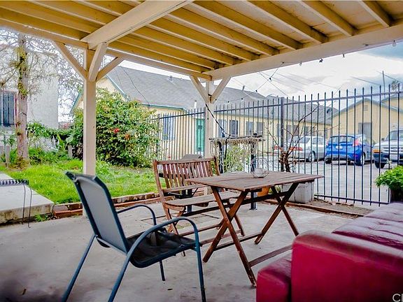 Backyard entertainment area