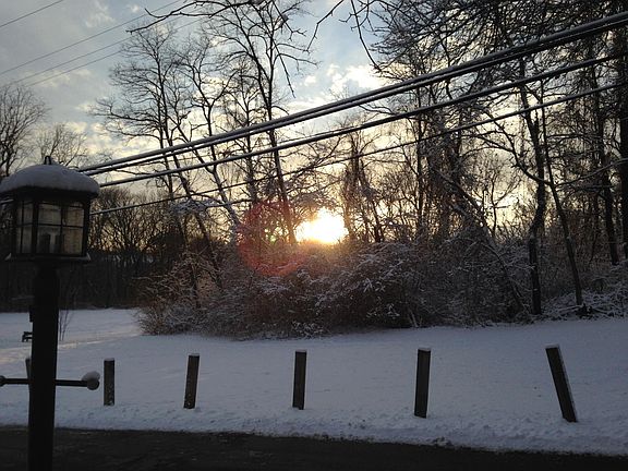 Winter view from front gate.