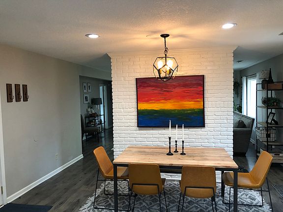 Open concept kitchen/living.