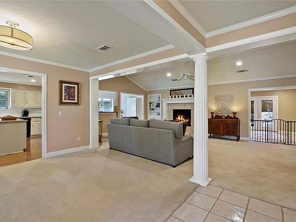 The entryway showcases the open floor plan.