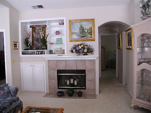 Cozy fireplace