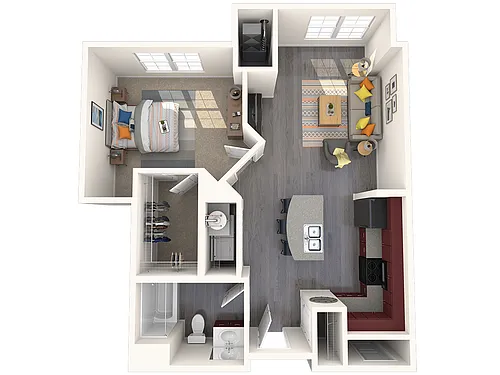 Floor plan 1x1E