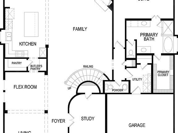 Hillcrest 2F w Media First Floor Plan